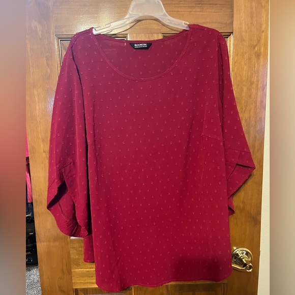 BloomChic Tops - BloomChic Women's Burgundy Blouse